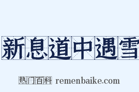 新息道中遇雪是什么意思的图片